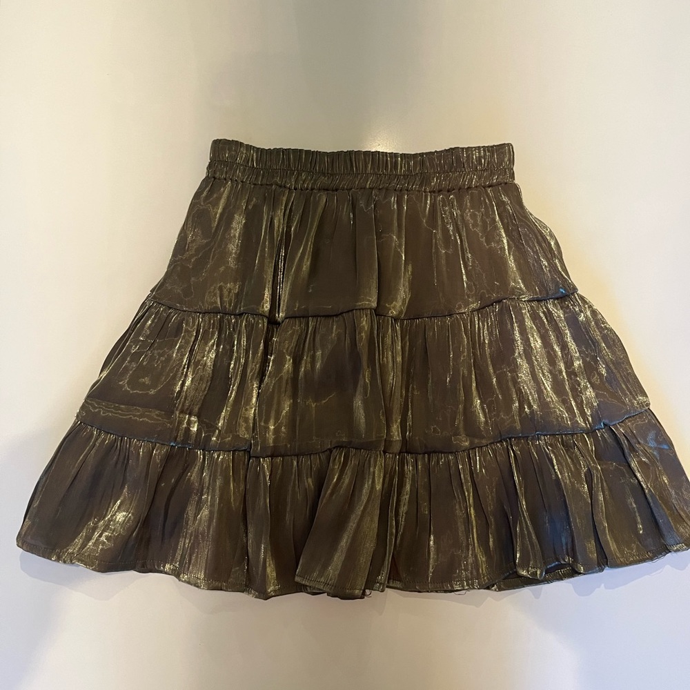 Metallic gold skirt